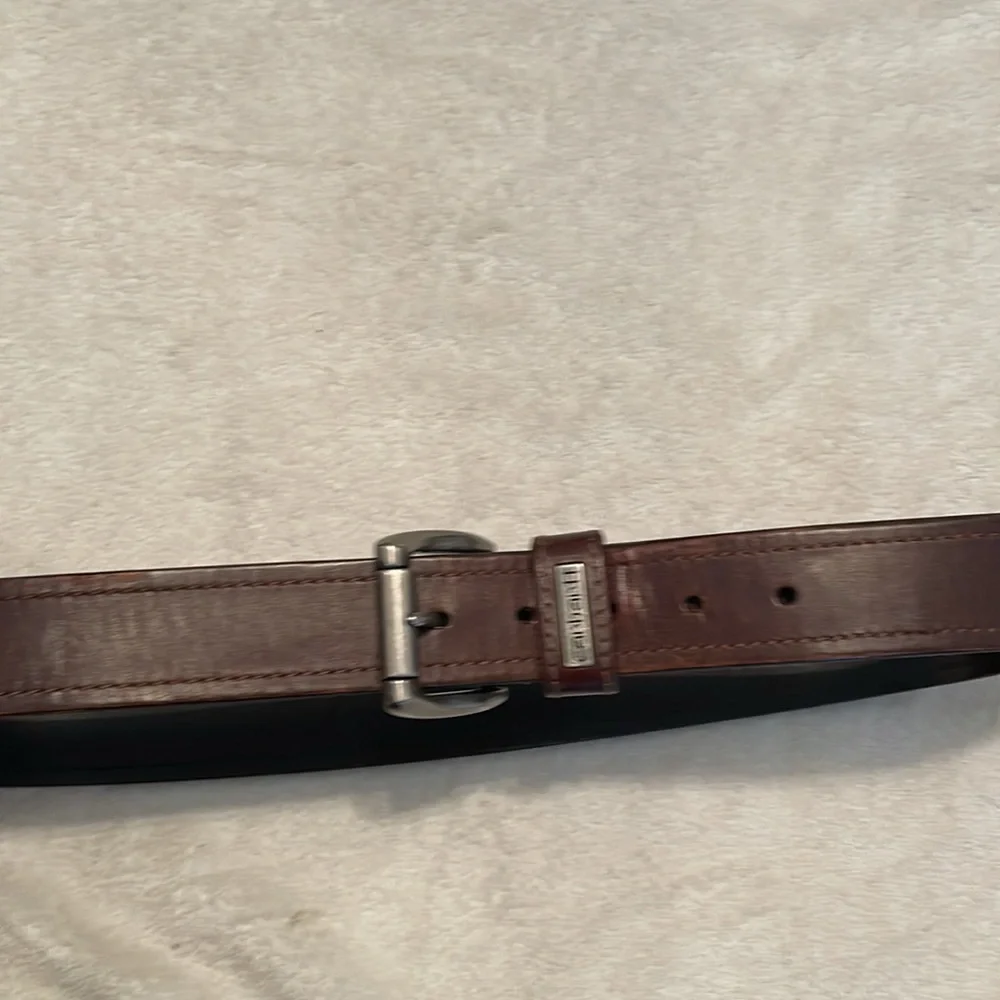 Carhartt Brown Leather Belt with Silver Buckle